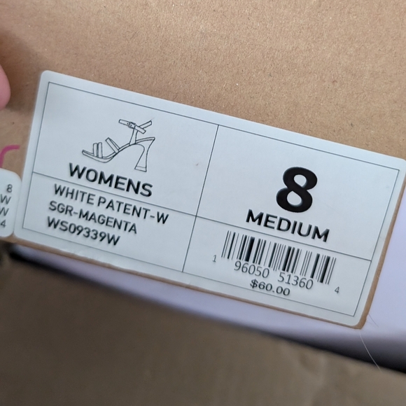 Sugar NWT white heels 8 - Picture 2 of 4